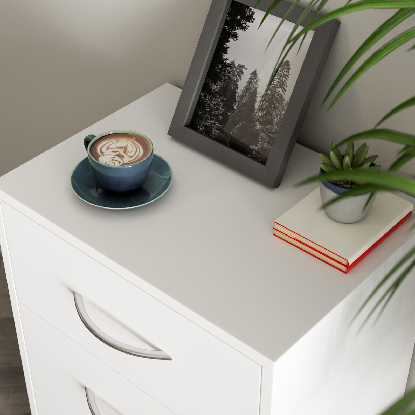 Nachttisch Eloise Weiß 54x39x28cm