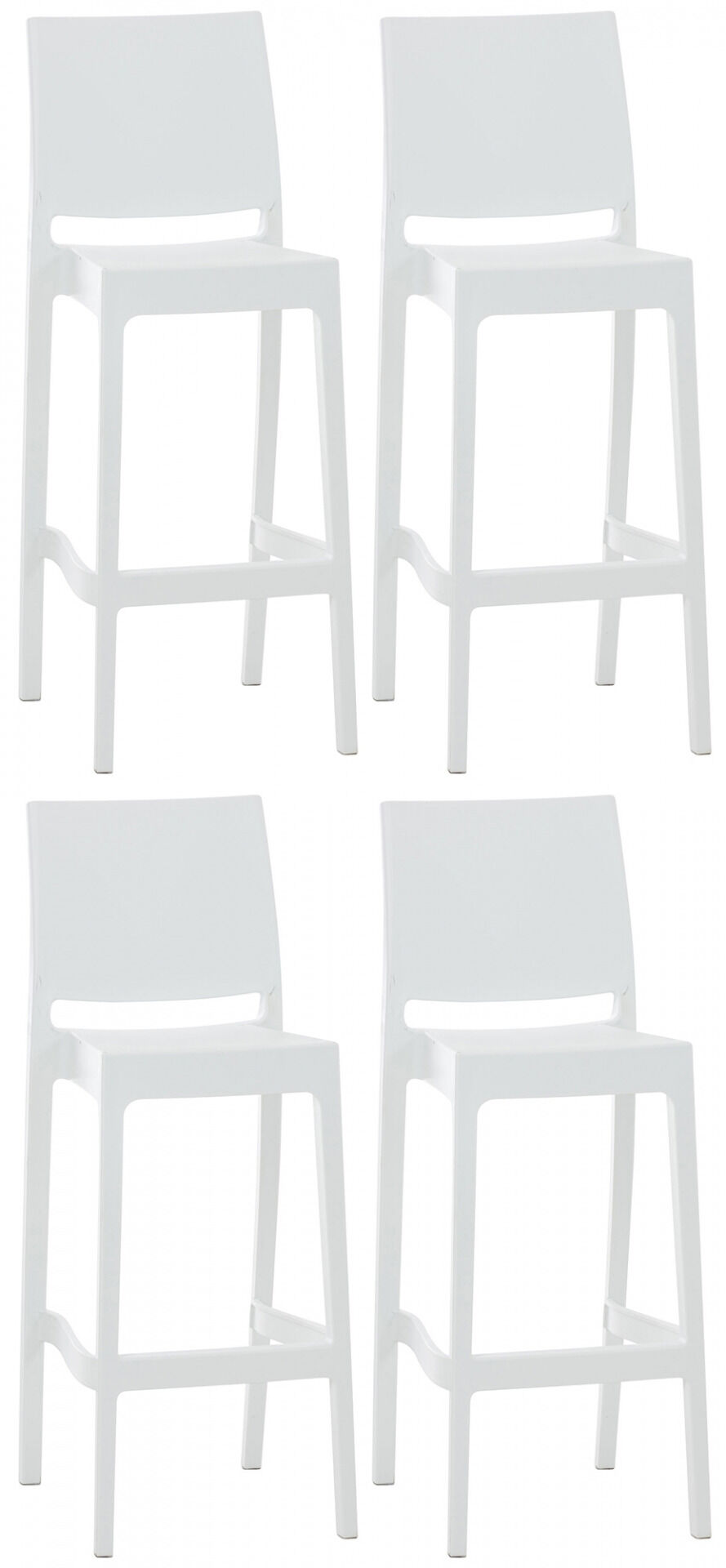 4er Set Barhocker Maya, weiß