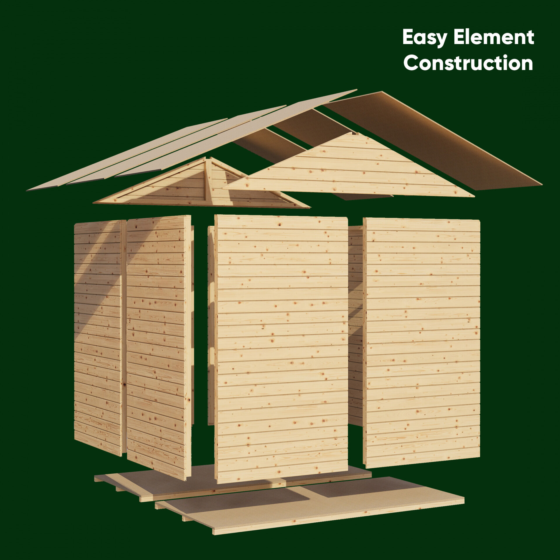 Gartenhaus Sylt 1 naturbelassen 180 x 120 cm