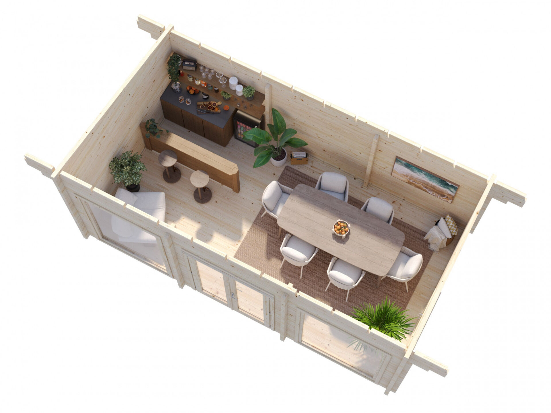 Palmako Pultdach Gartenhaus Heidi 19,7 m²