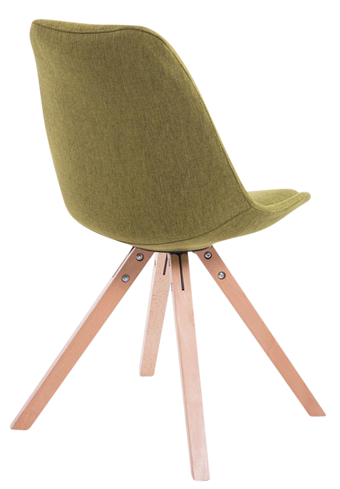 4er Set Besucherstuhl Toulouse Stoff Square Natura, grün