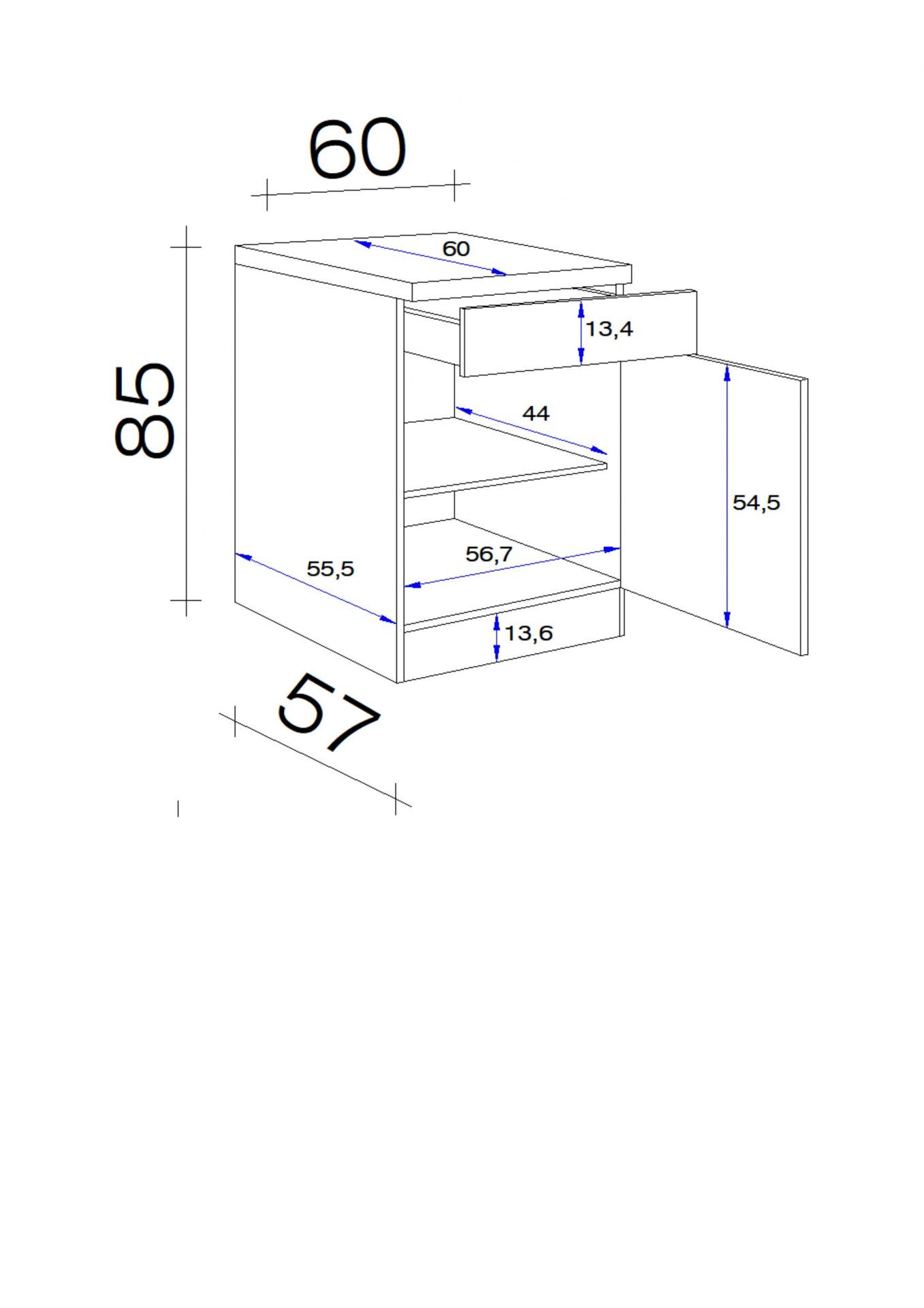Unterschrank CARA 60x85 cm