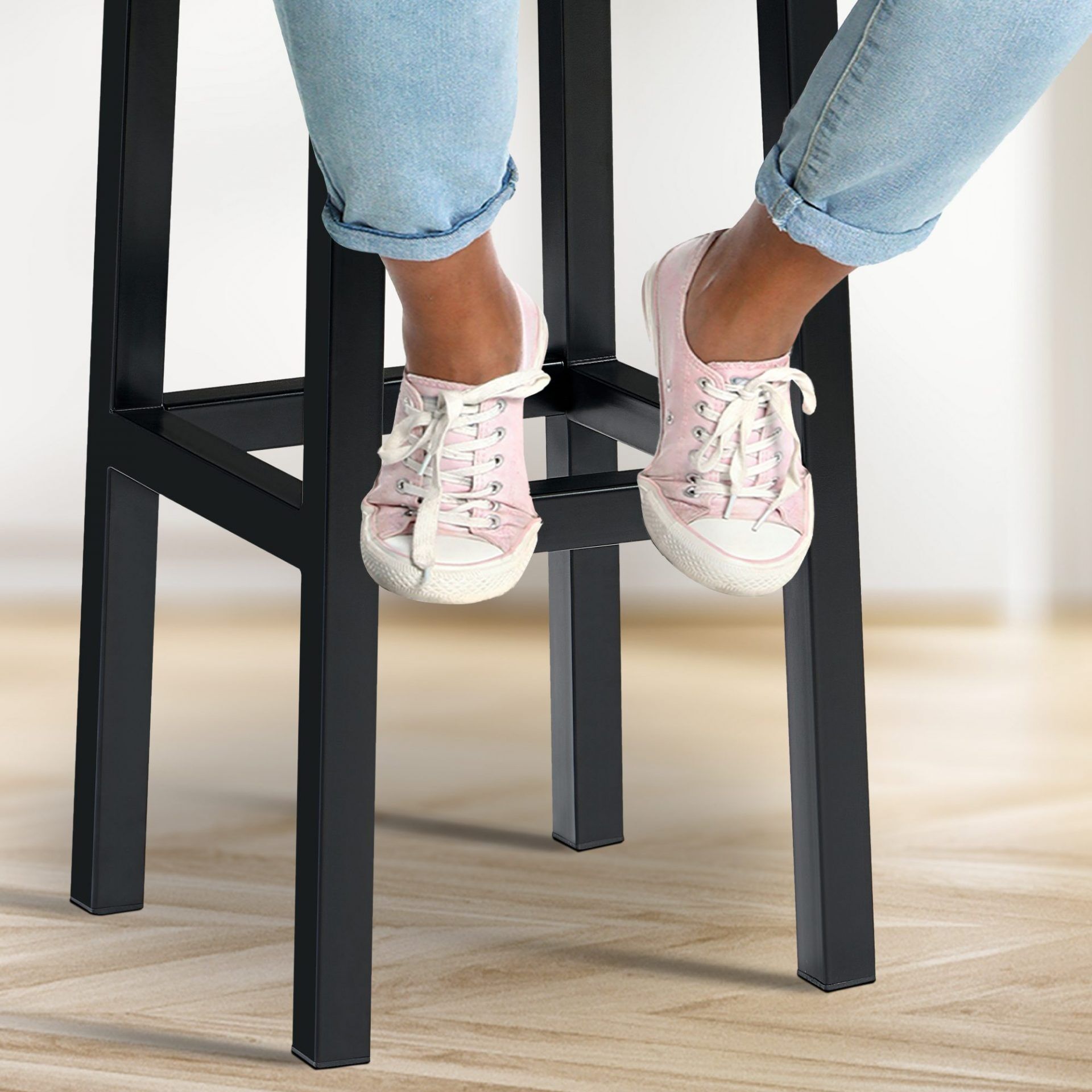 Barhocker Taylor B85 Kunstleder, schwarz