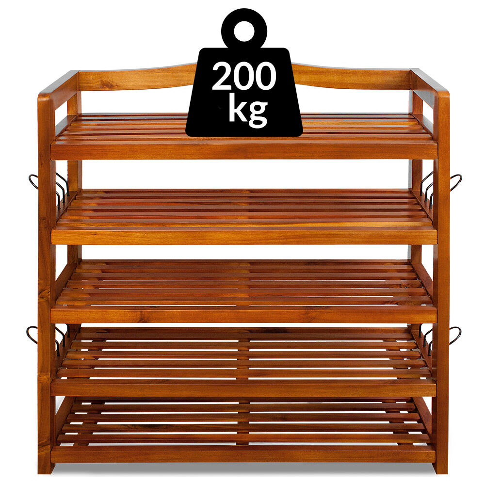 Schuhregal aus Akazienholz 75x26x82cm