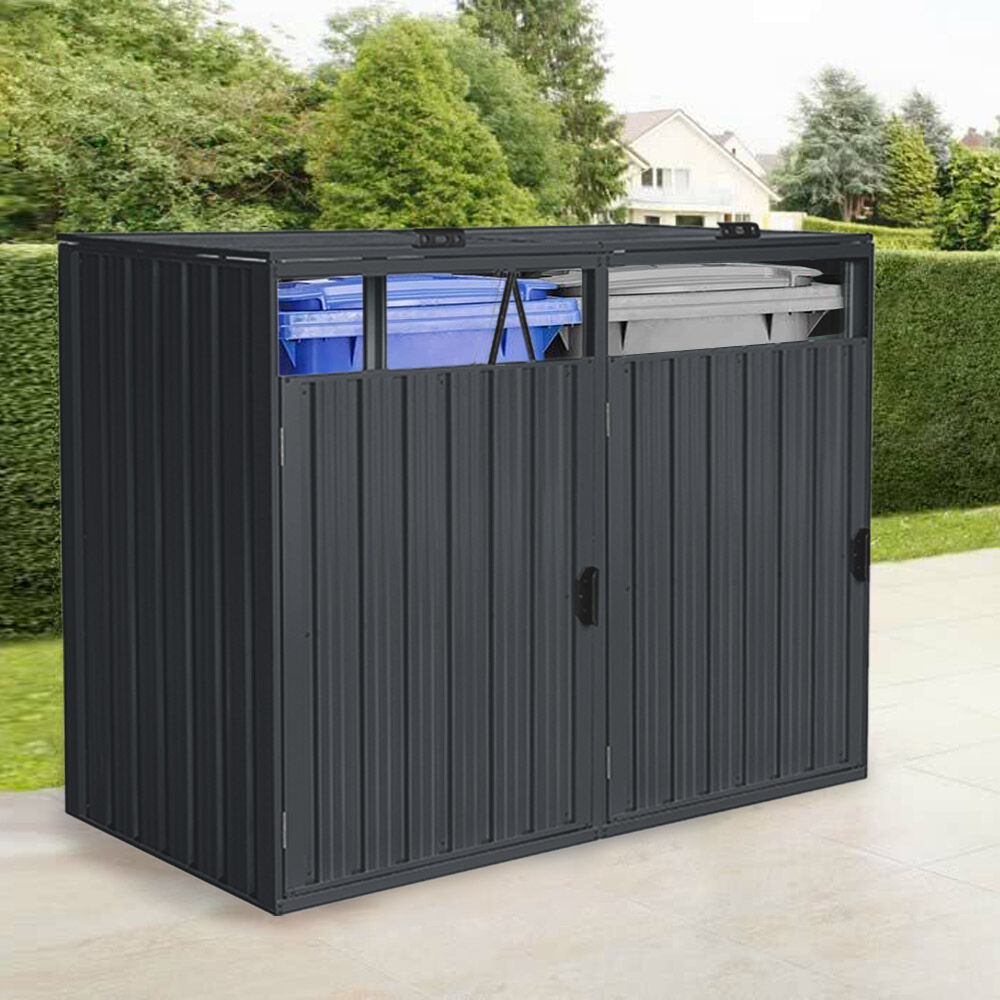 Mülltonnenbox dreitürig CUBO - 4x 240L