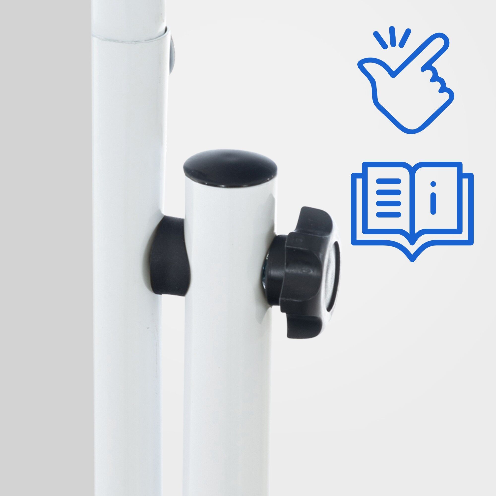 Standspiegel Nane Oval, weiß