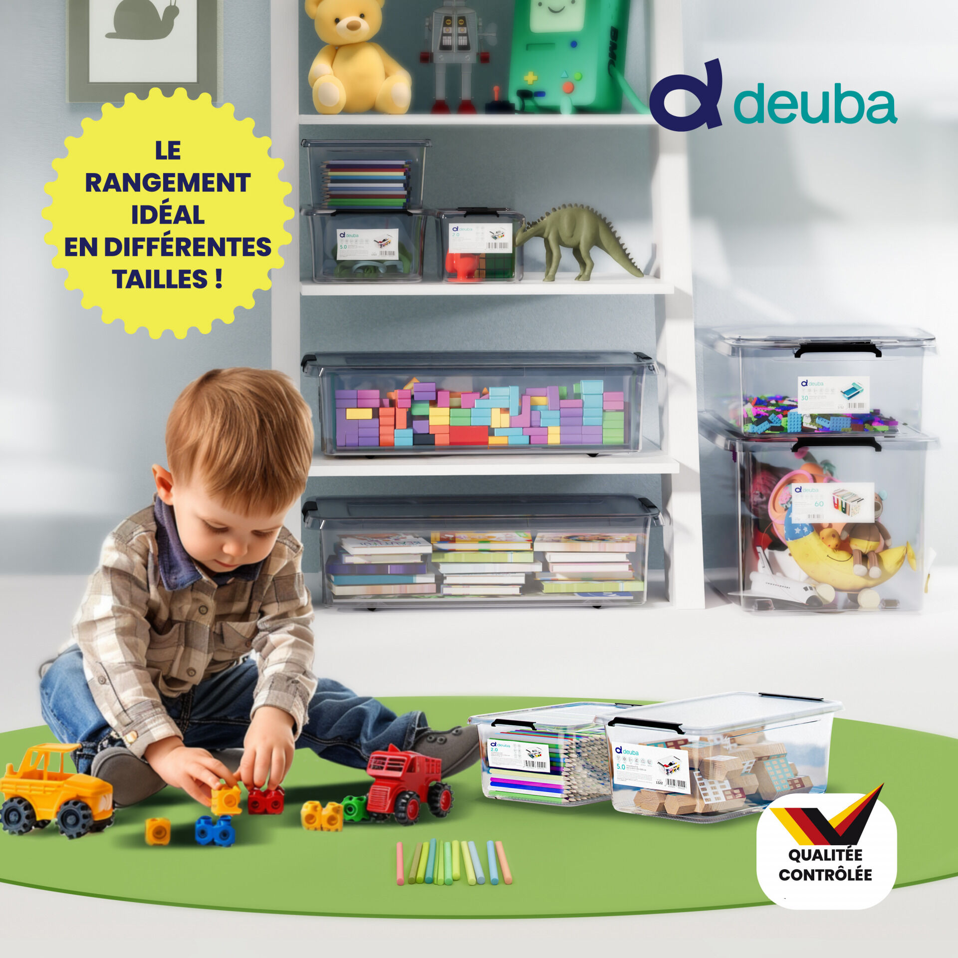Aufbewahrungsbox 30x20x12cm 5L transparent stapelbar BPA-frei