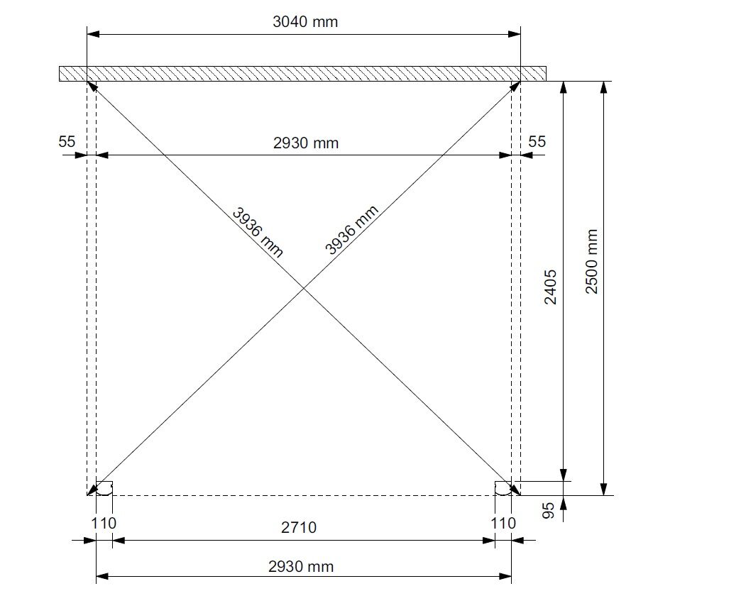 Aluminium Terrassenüberdachung Compact Line 304x250 cm Anthrazit