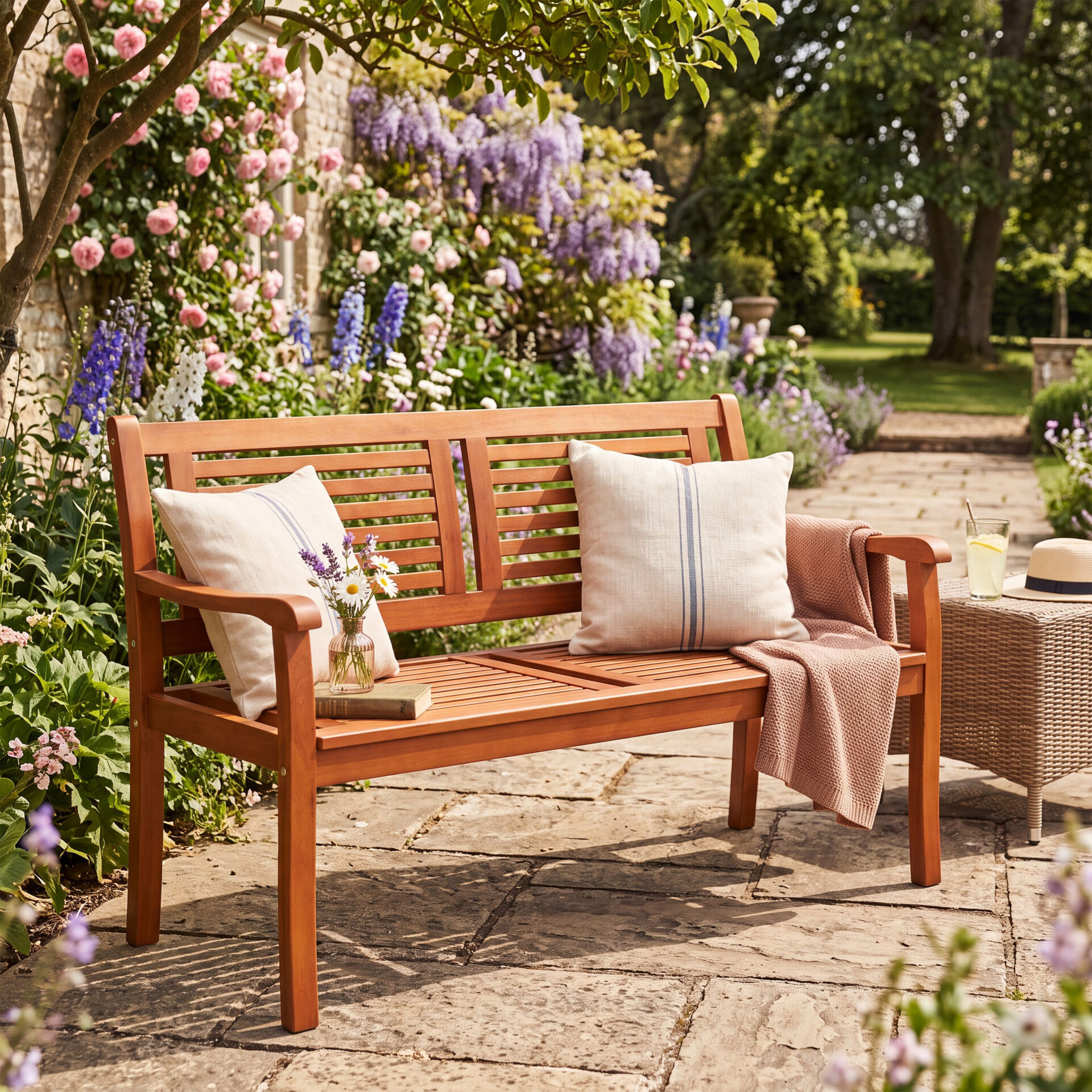 Gartenbank Eukalyptusholz 120x56x88cm FSC®-zertifiziert
