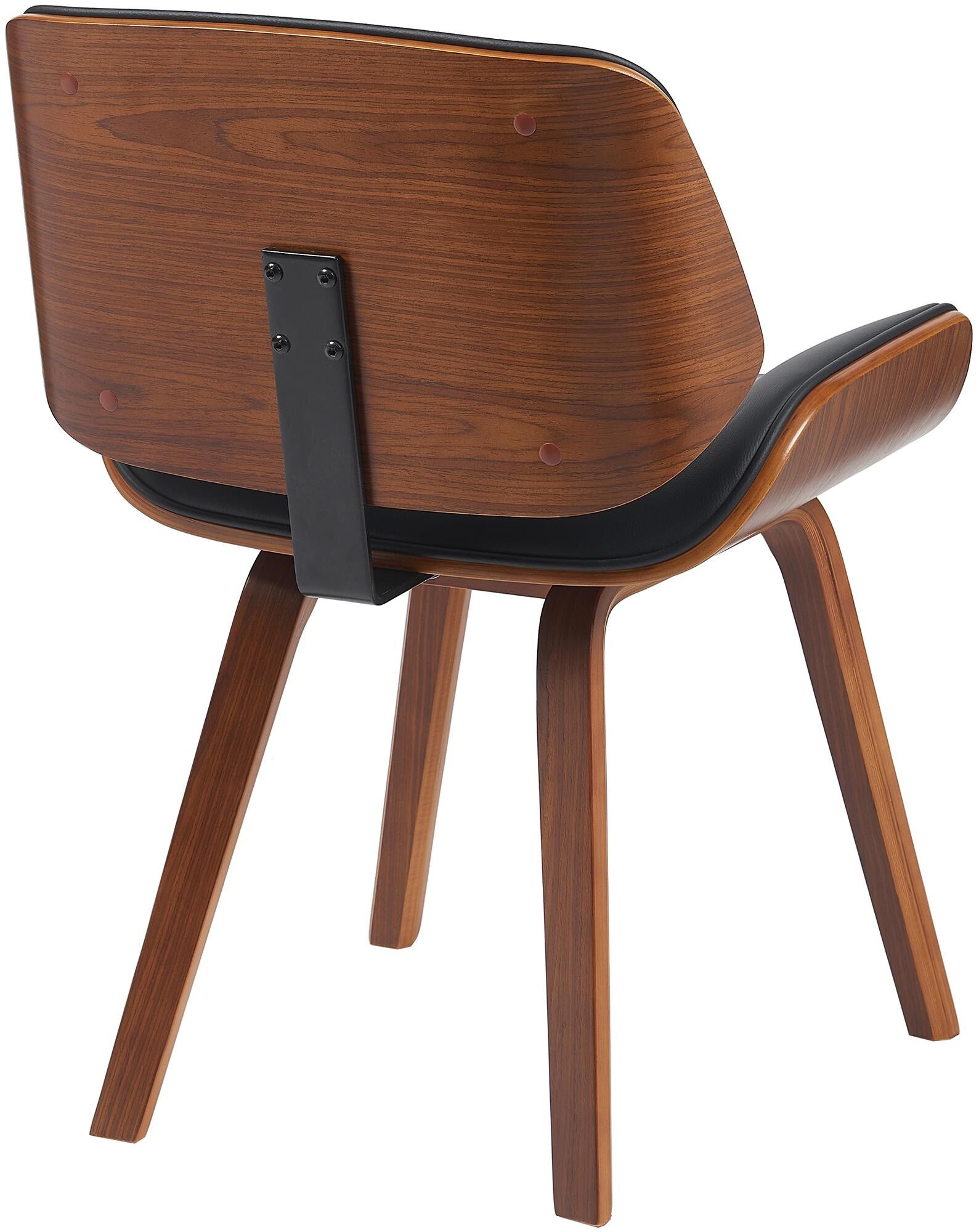 Besucherstuhl Beverley Kunstleder, walnuss/schwarz