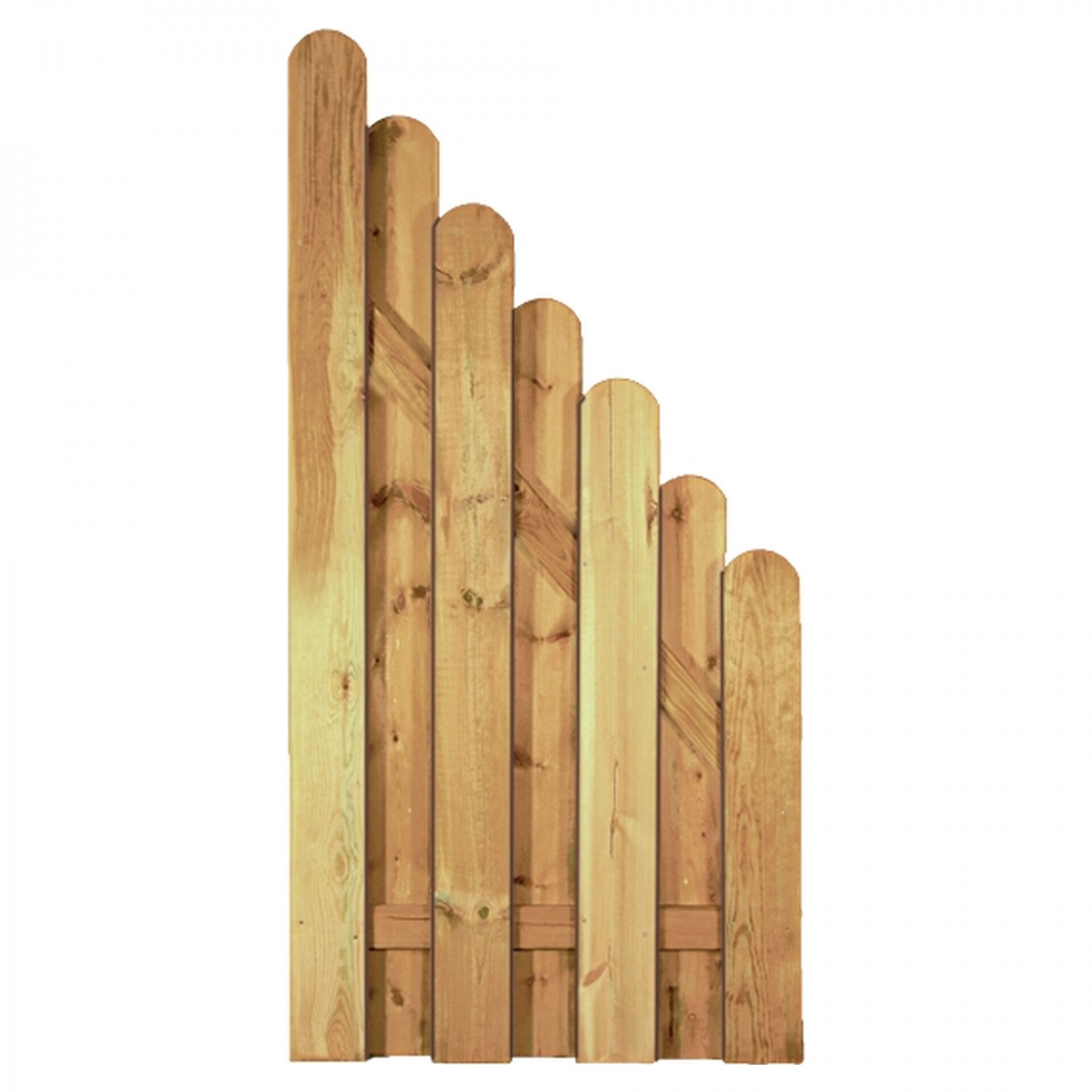 DAAN-Serie Ecke, 90 x 180/90 cm, kdi-grün, Lamellen 20 x 145 mm, geschraubt