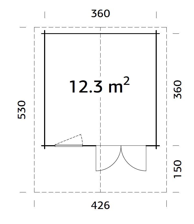 Palmako Gartenhaus Sally 12,3 m²