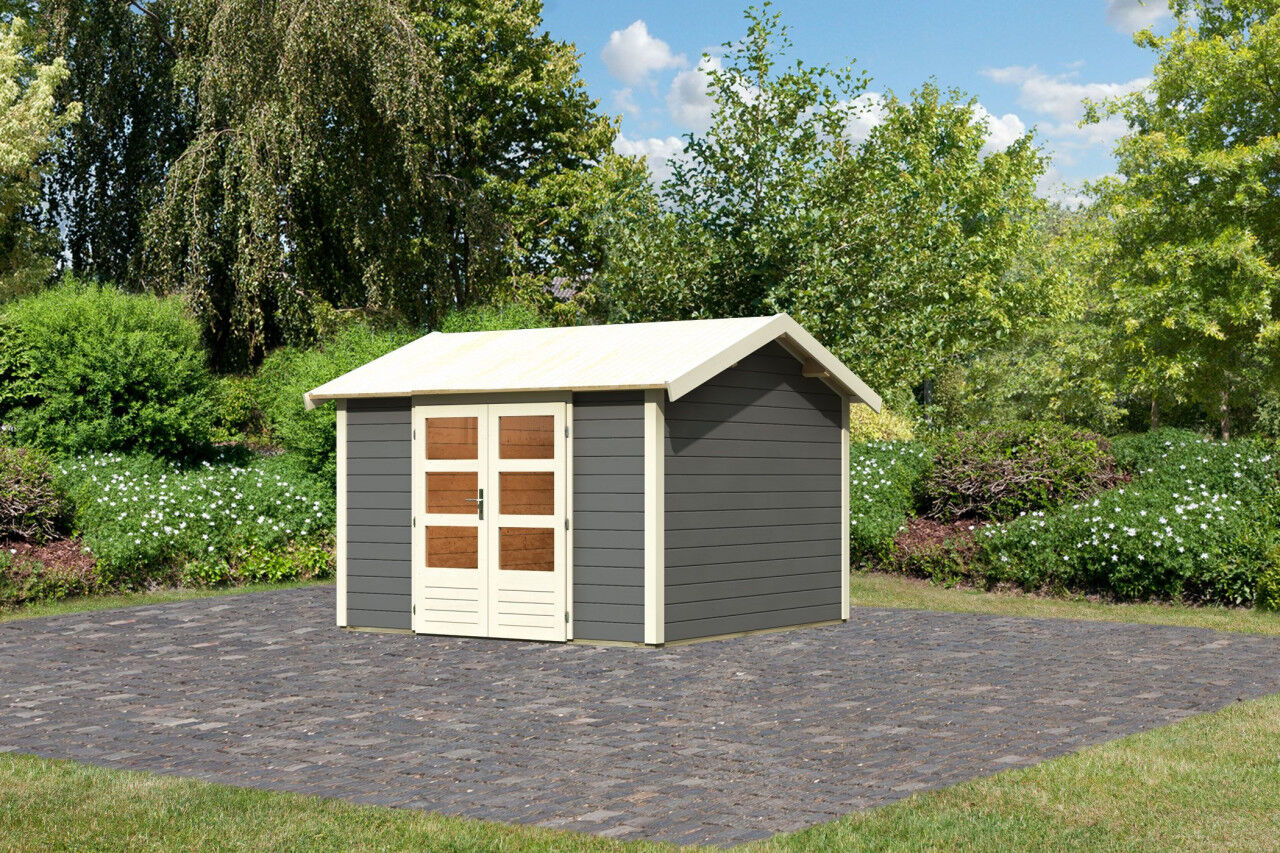 Karibu Gartenhaus Theres 7 terragrau terragrau