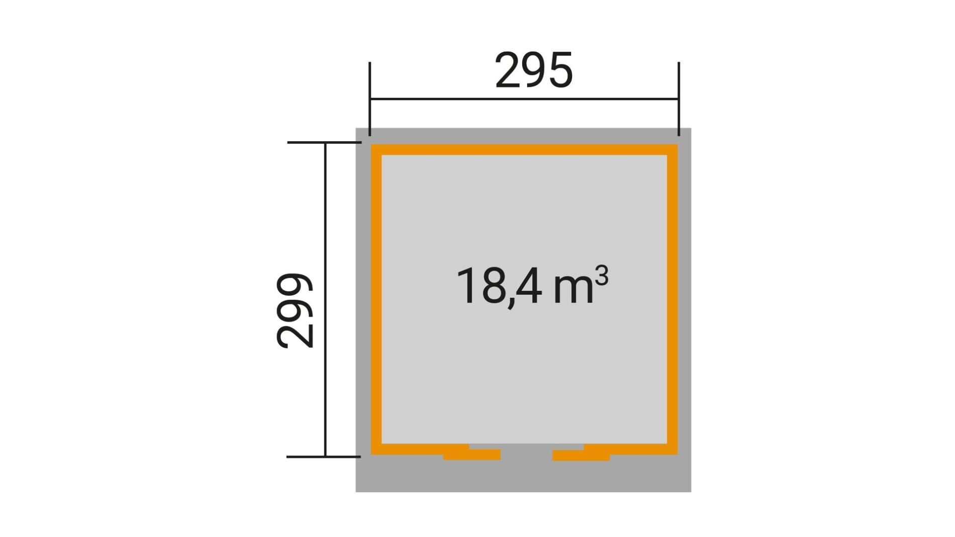 weka Schiebetürhaus 225 Gartenhaus 3,2x3,4m
