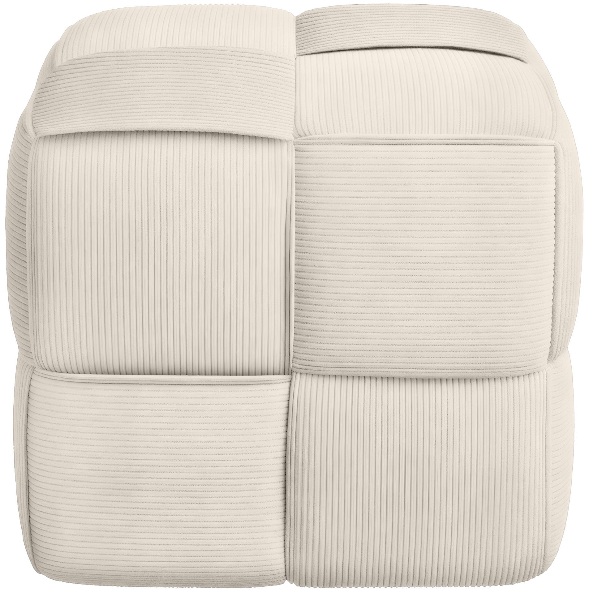 Sitzhocker Forinta Cord, creme