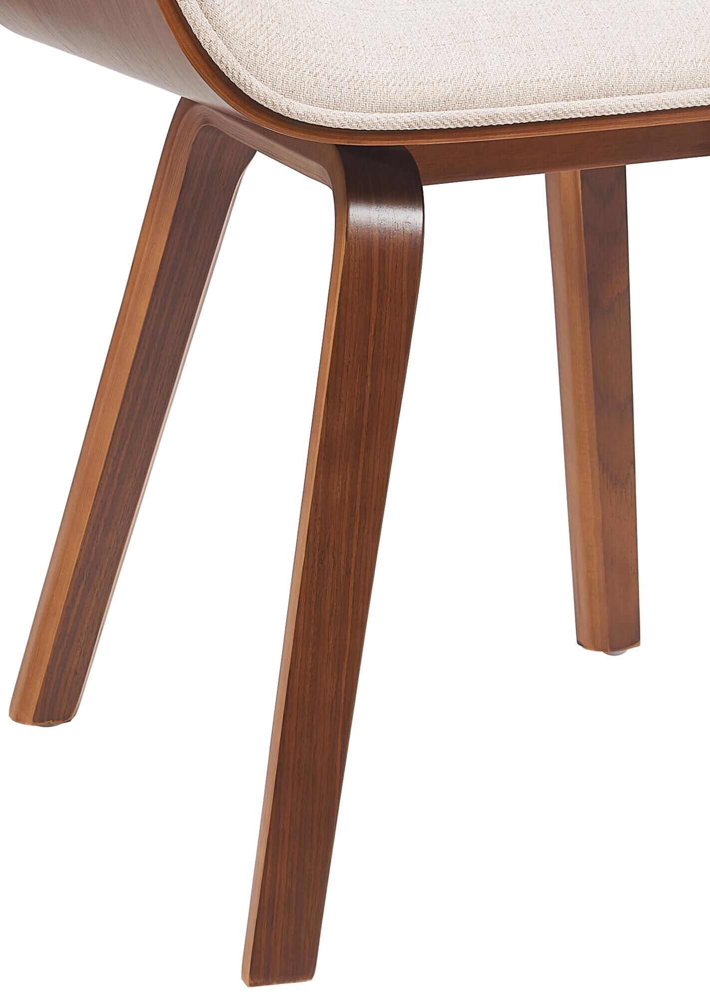 Besucherstuhl Beverley Stoff, walnuss/creme