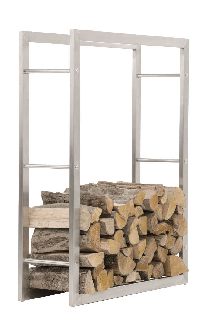 Kaminholzständer Keri 25x80x100, edelstahl