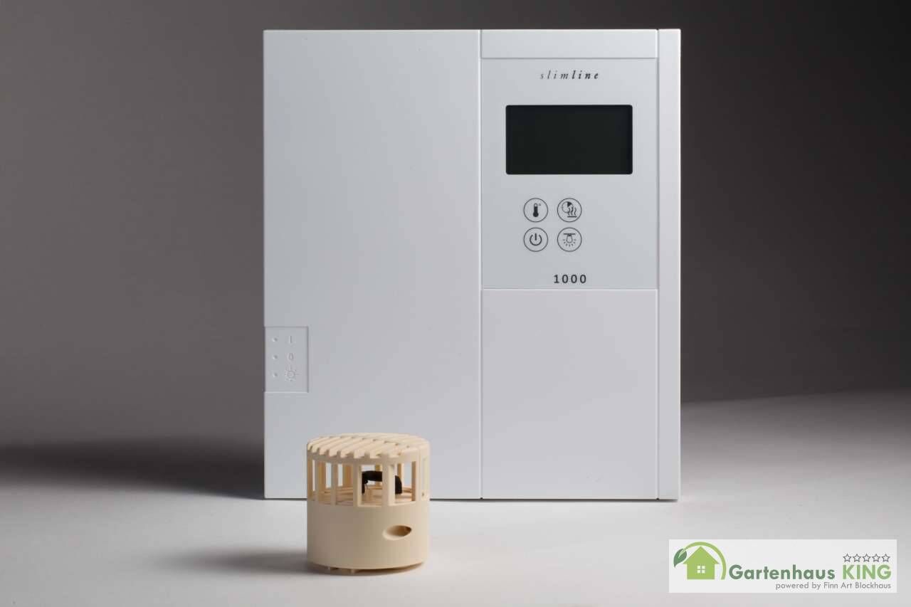 FinTec E- Saunaofen Set Irmina 9 KW, inkl. ext. Steuerung, Edelstahl Outdoor