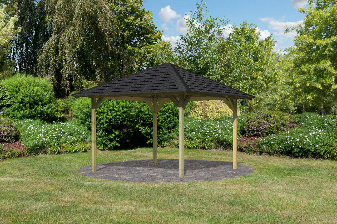 Pavillon Cordoba SET kdi mit Schindeln schwarz