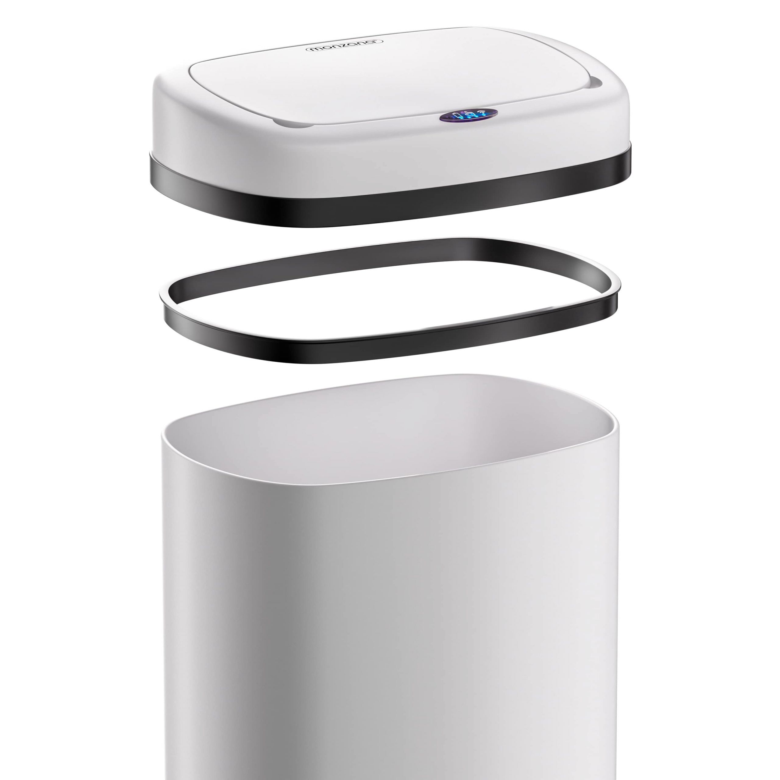 Sensor Mülleimer Edelstahl Weiß 50L