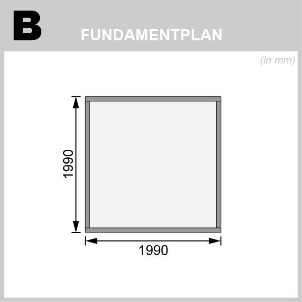 Pultdach Gartenhaus Kandern 1 terragrau
