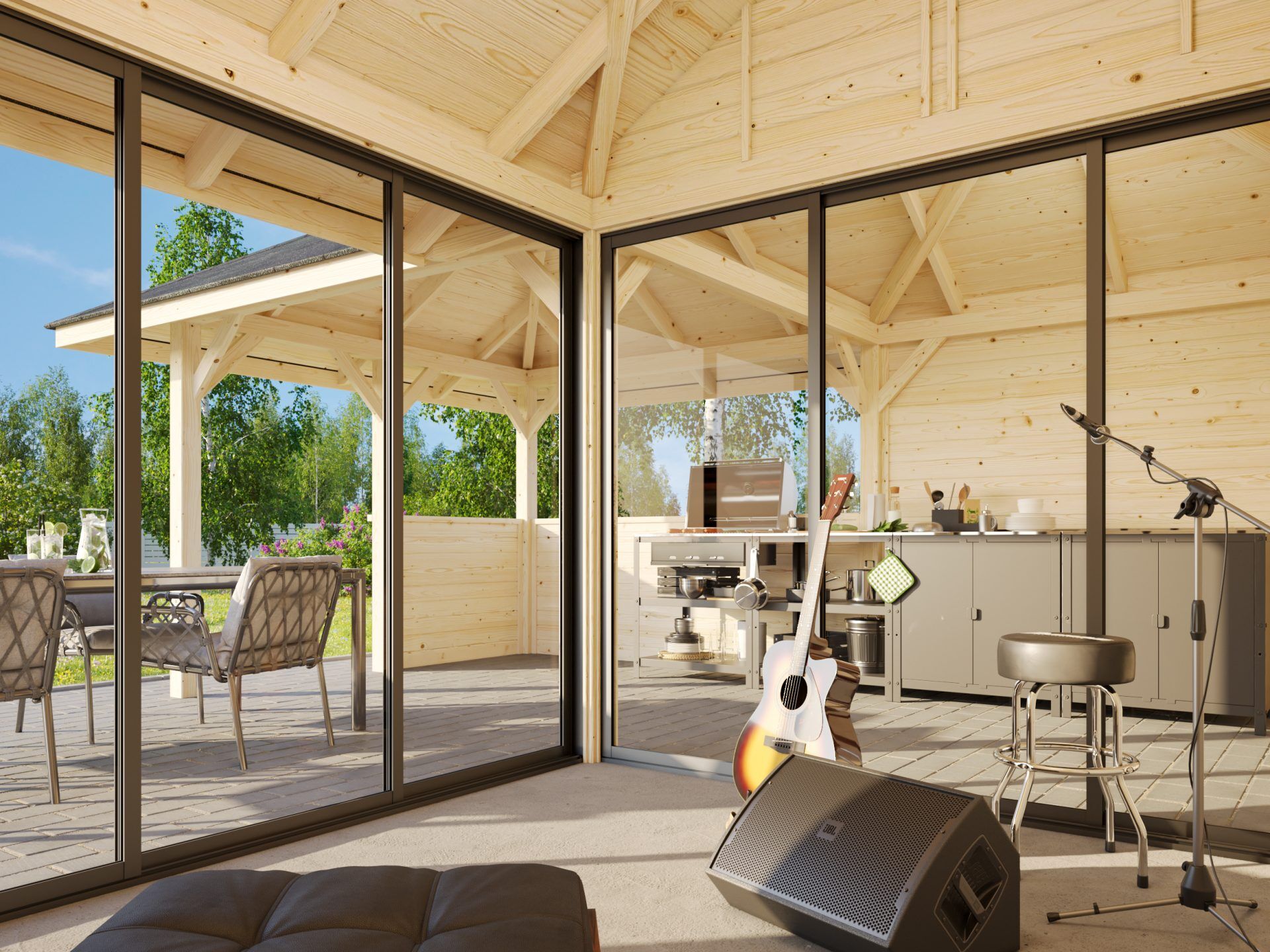 Palmako Pavillon Bianca 24,9 m2 Set 209 Slide