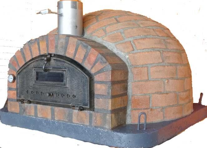 Pizzaofen Rustic Pizza AL 110 inkl. Kaminrohr und Regenhut aus Edelstahl, weiß, ohne Abdeckhaube, ohne Ofenzubehör, ohne Zubehörset, ohne Grillzubehör, ohne fahrbares Gestell
