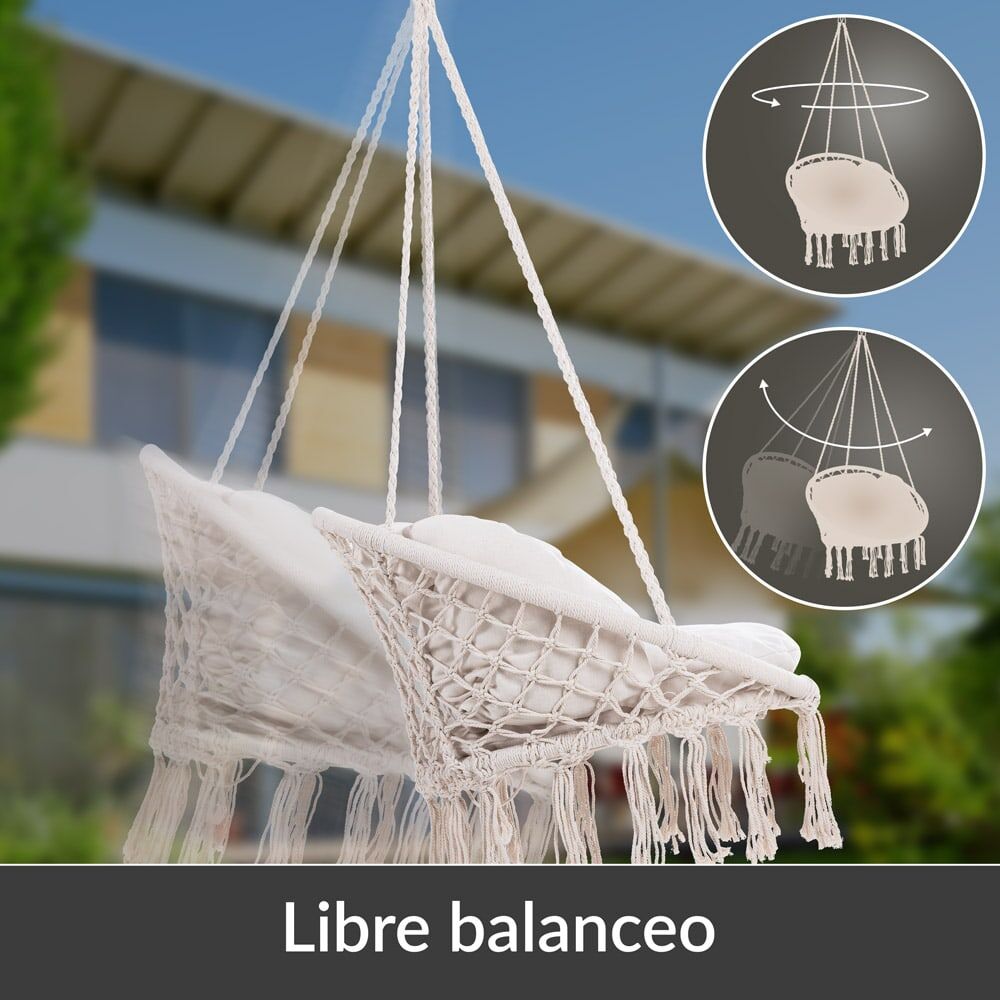 Hängesessel Creme 80x60x140cm