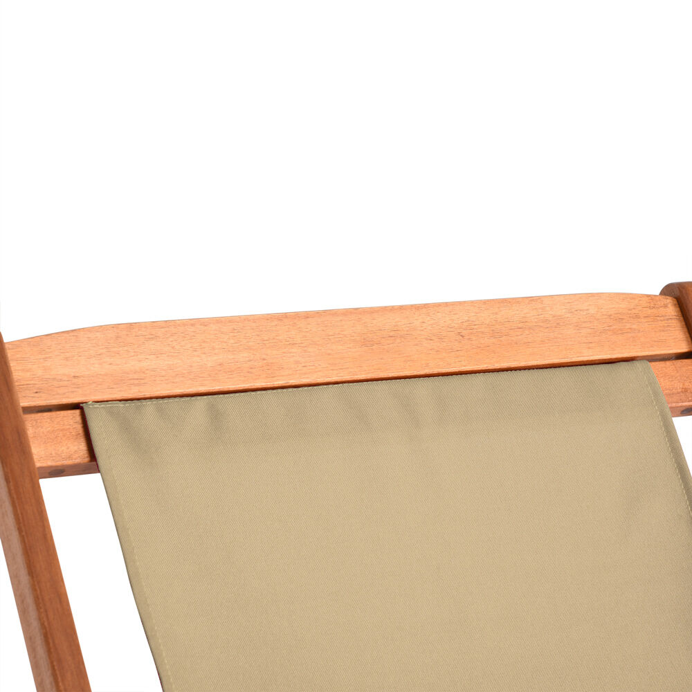 Gartenliege Creme Akazienholz 94x60x94cm