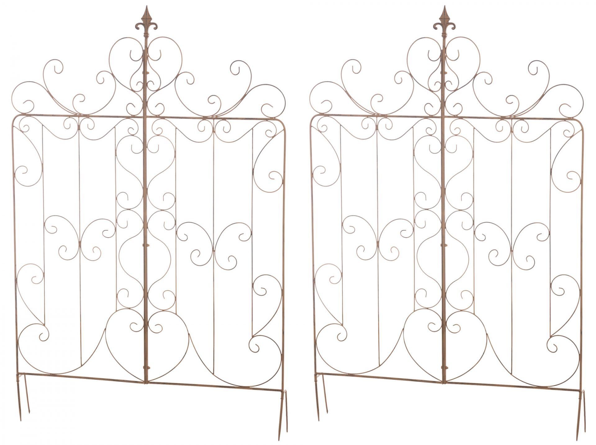 2er Set Rankgitter Mandevilla, antik braun