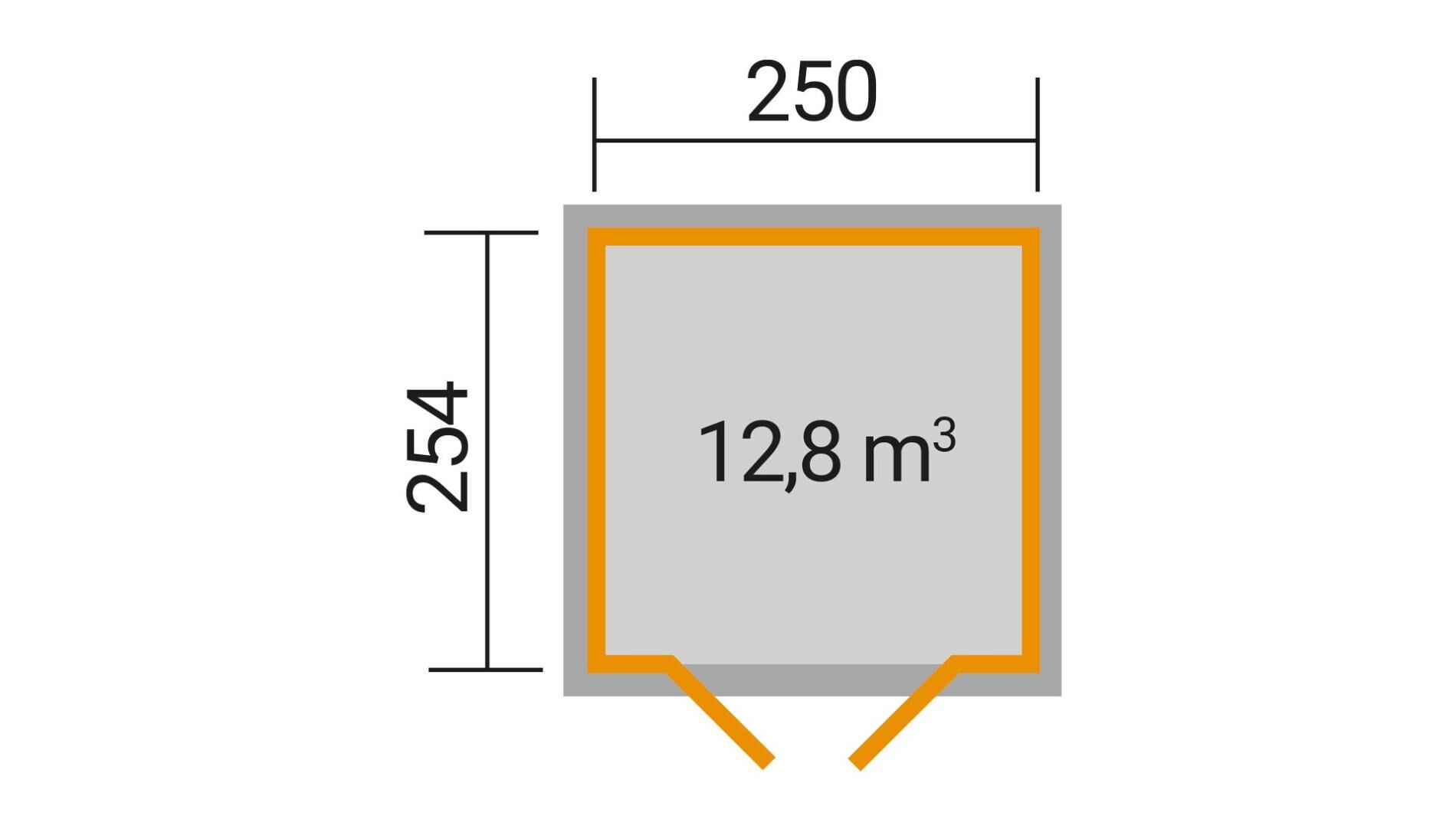 weka Gartenhaus 321 - 2,6x2,9m