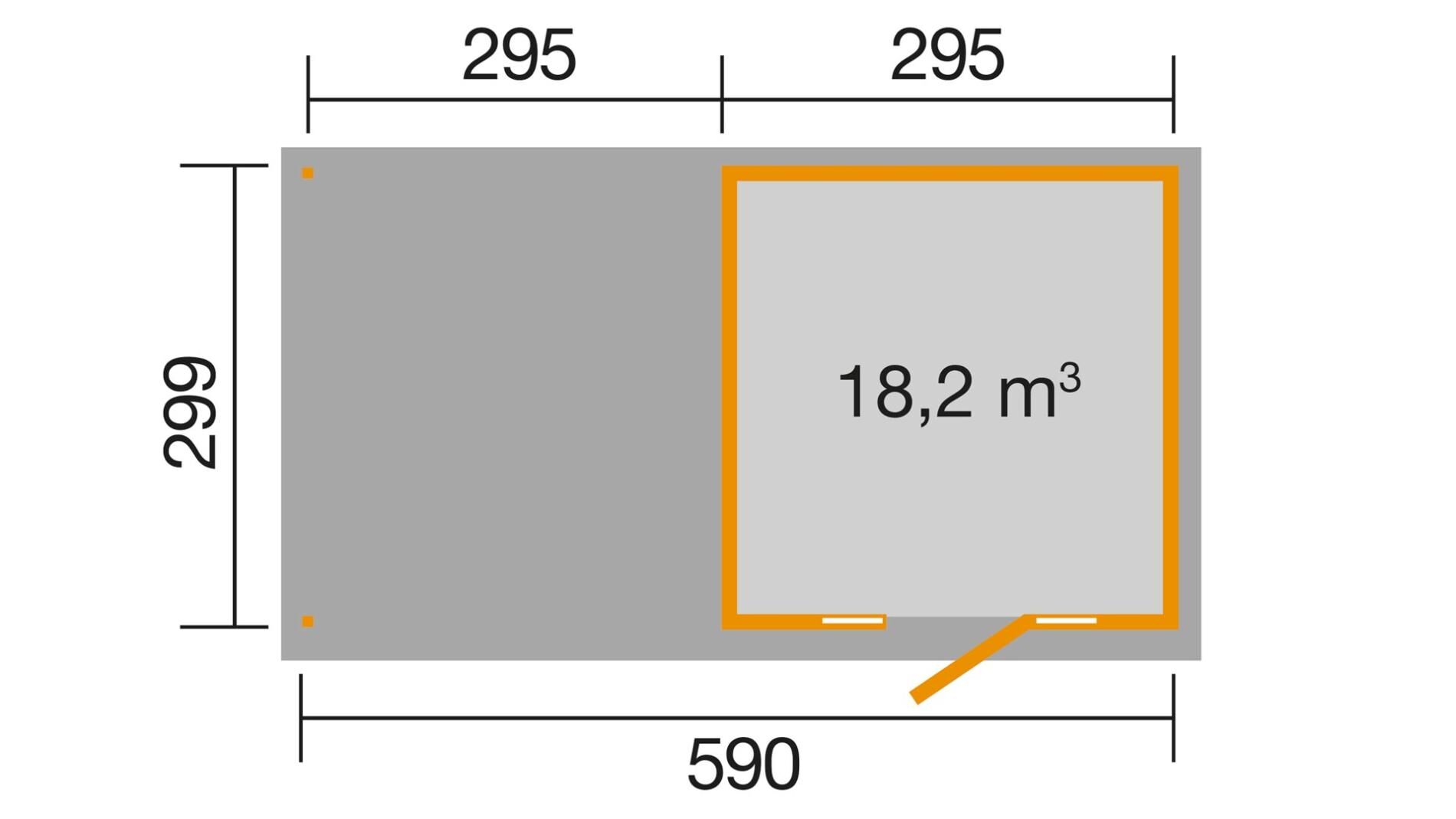 weka Gartenhaus Panorama 172 6,1x3,4m
