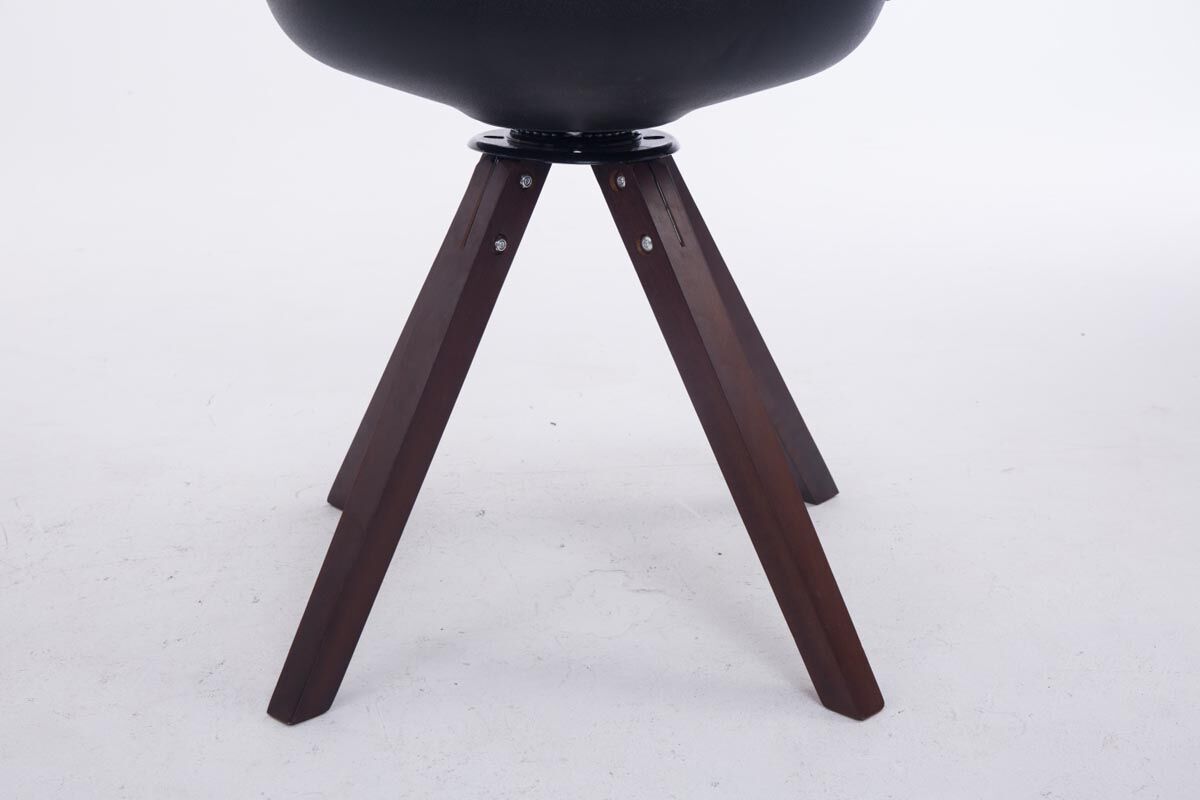 Besucherstuhl Troyes Drehbar Walnuss Square, schwarz