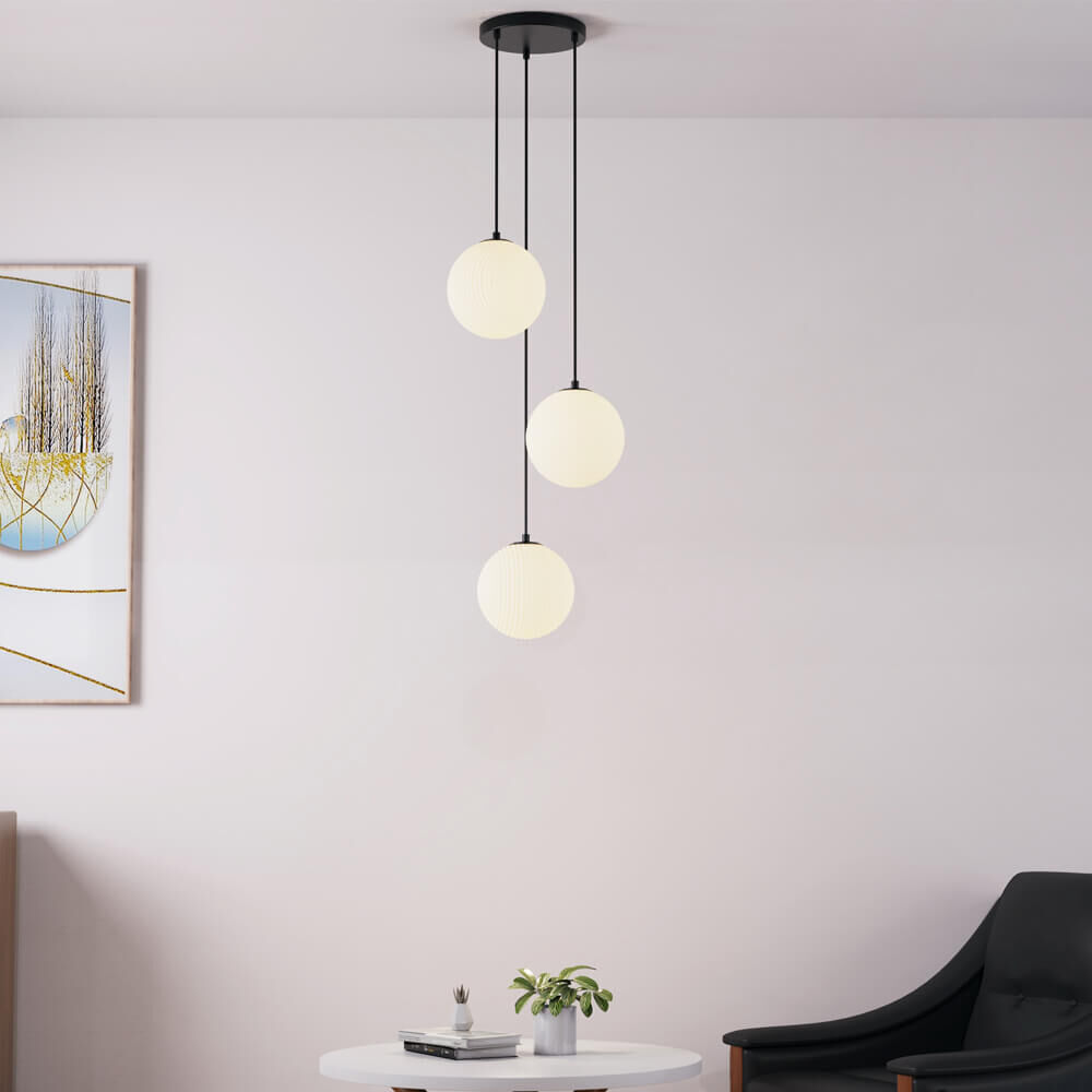 Hängeleuchte aus Glas SUNA - 3-flammig