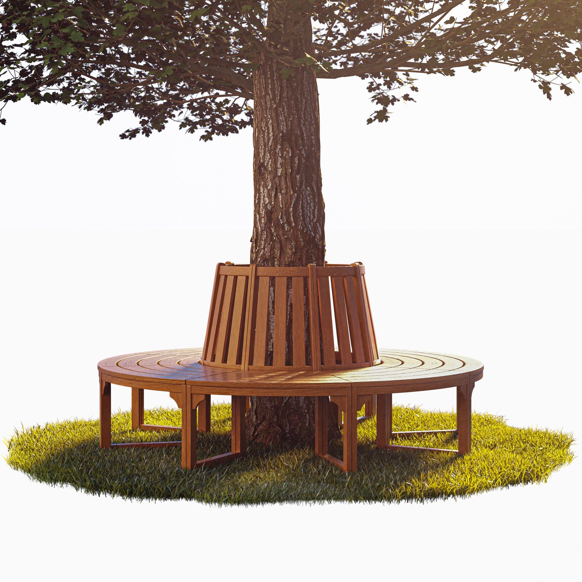 Baumbank Ø160cm Eukalyptusholz FSC® zertifiziert