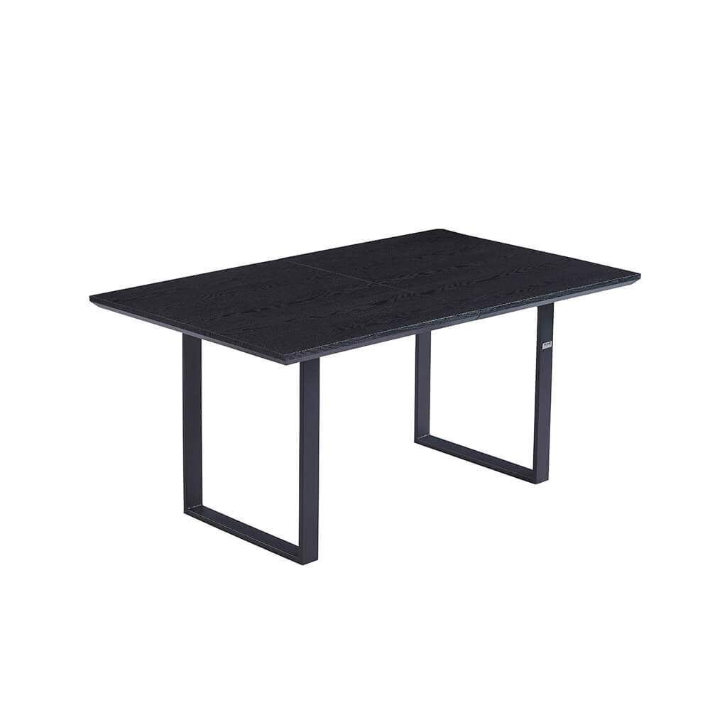 Esstisch Eckig Ausziehbar AVENCIA inkl. U-Fuß - 160-200 x 100 cm Dark Oak