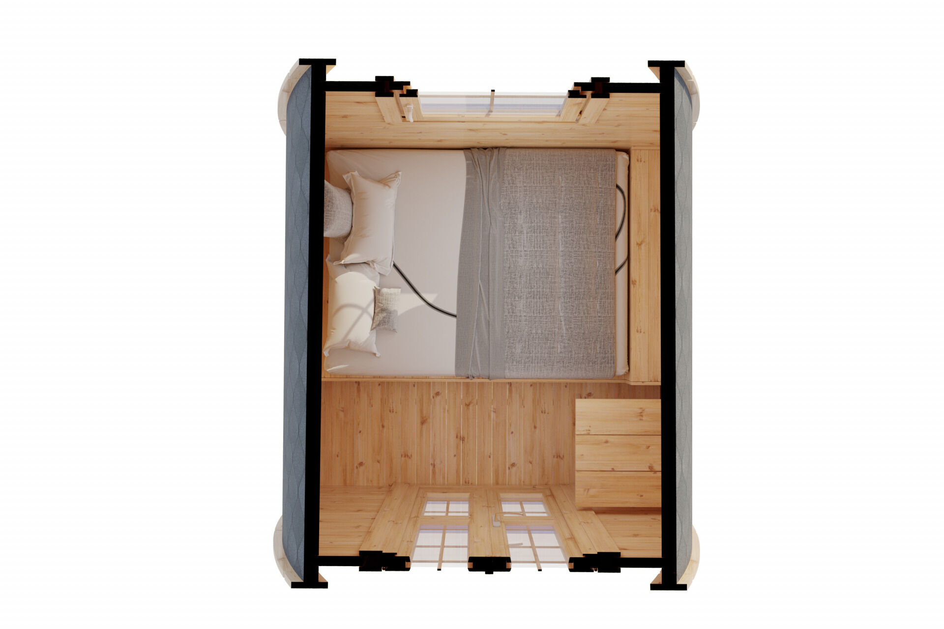 Camping Pod Helsinki 240x240, montiert