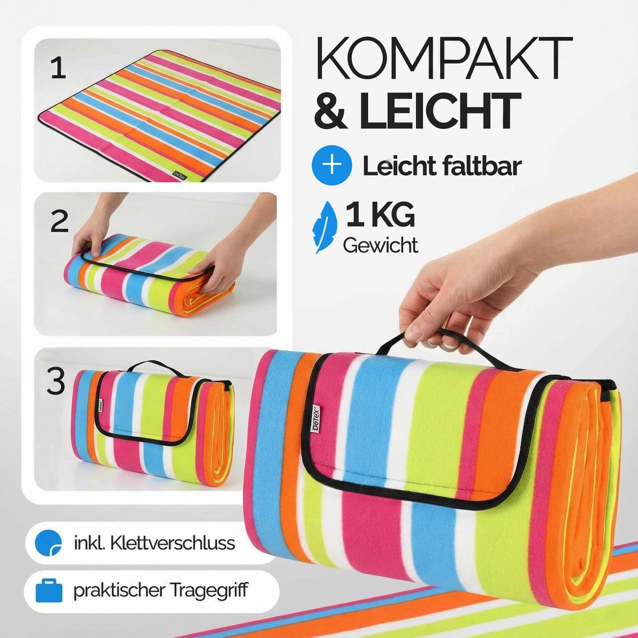 Picknickdecke Bunt 1,95x1,5m