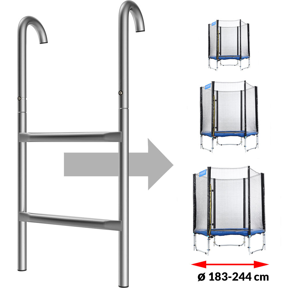 Trampolinleiter 66cm 2 Metallstufen