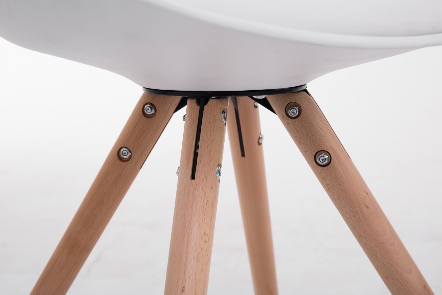 Besucherstuhl Toulouse Natura Rund, weiß