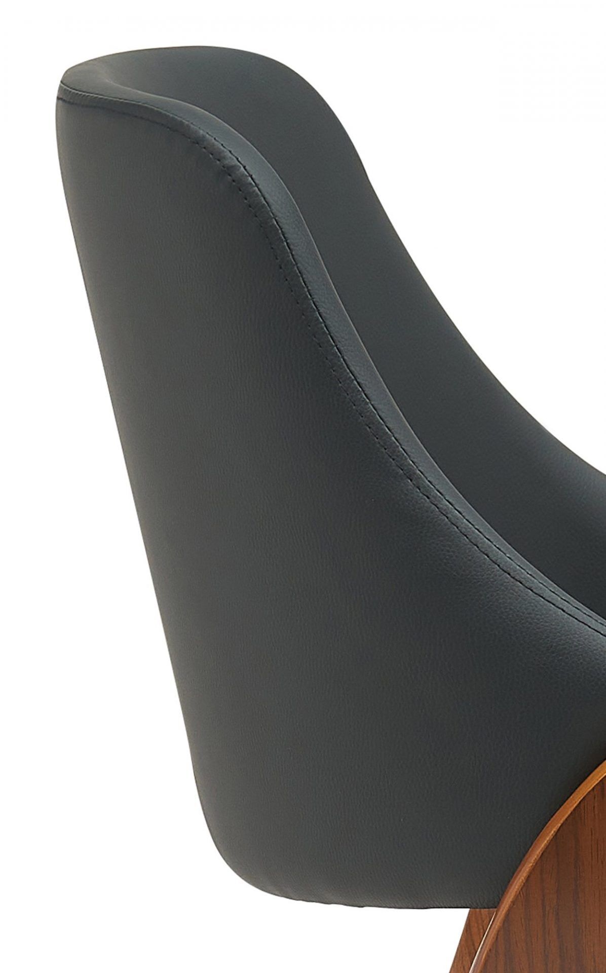 Esszimmerstuhl Vangale Kunstleder, walnuss/schwarz