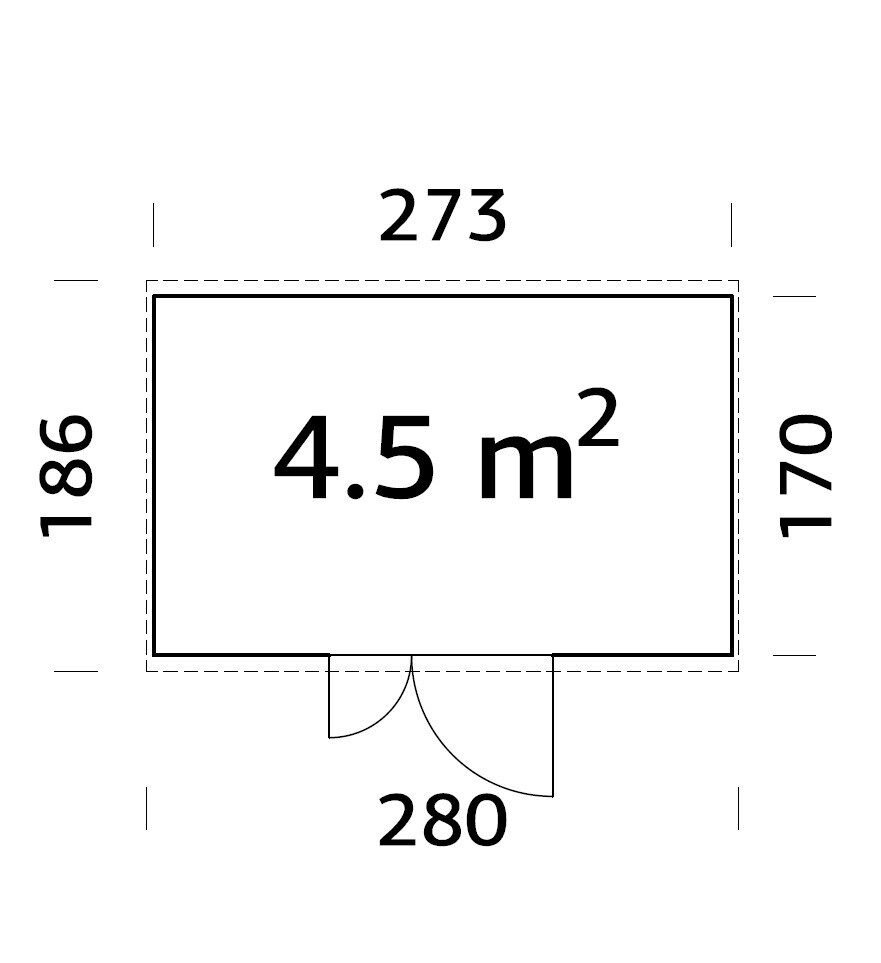 Palmako Gerätehaus Leif 4,5 m²