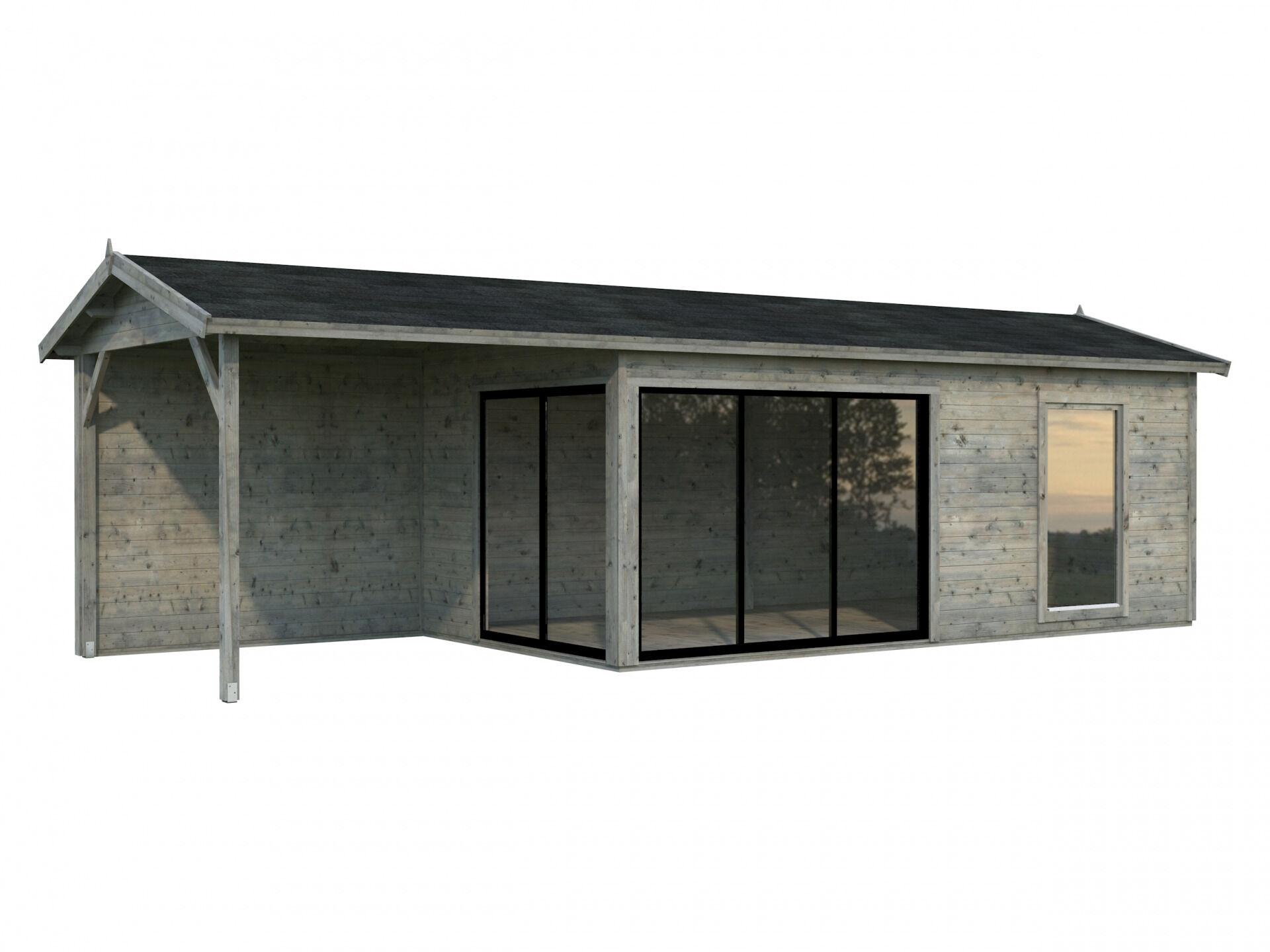 Palmako Gartenhaus Amanda 17,1+7,8 m² Slide