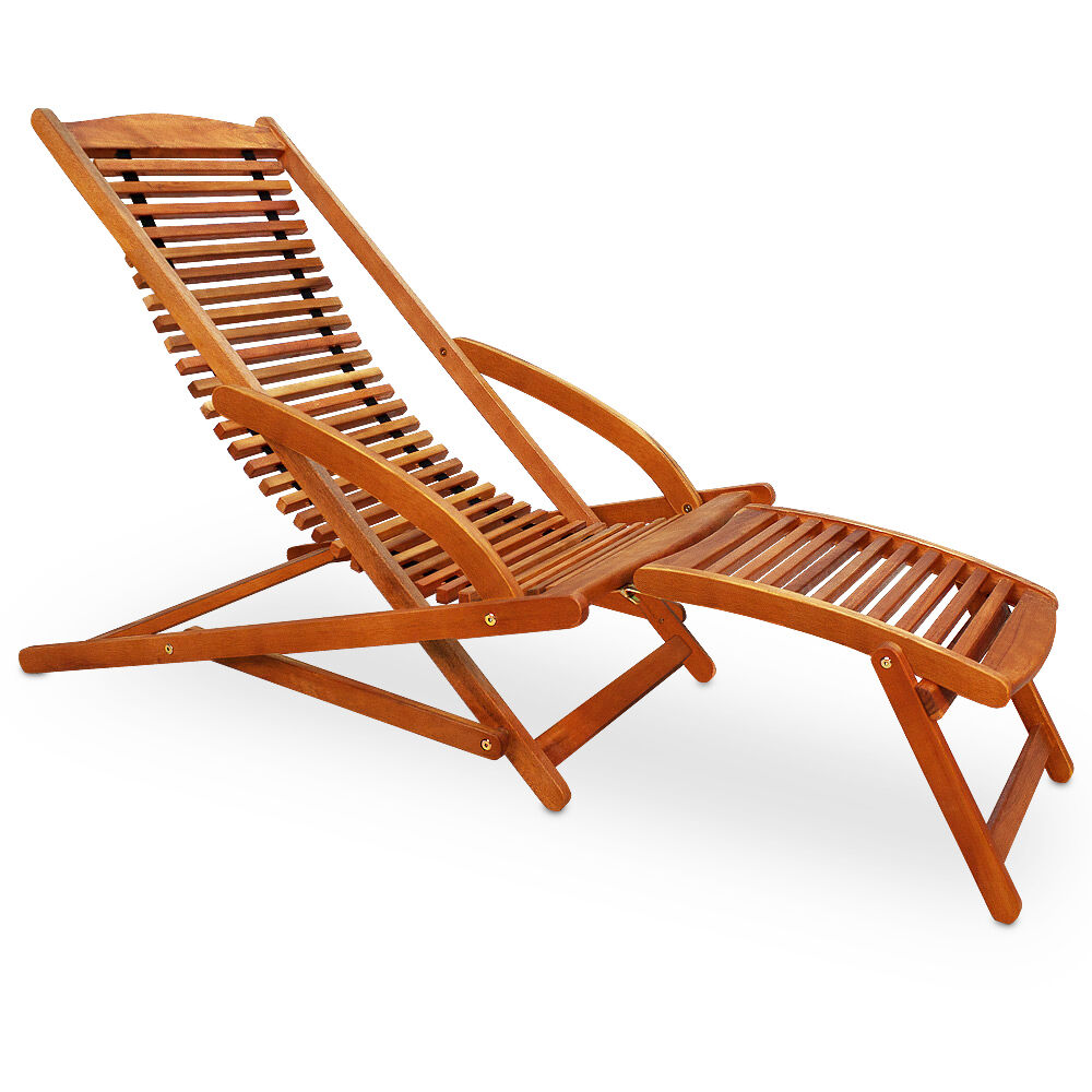 Gartenliege Akazienholz inkl Kopfkissen