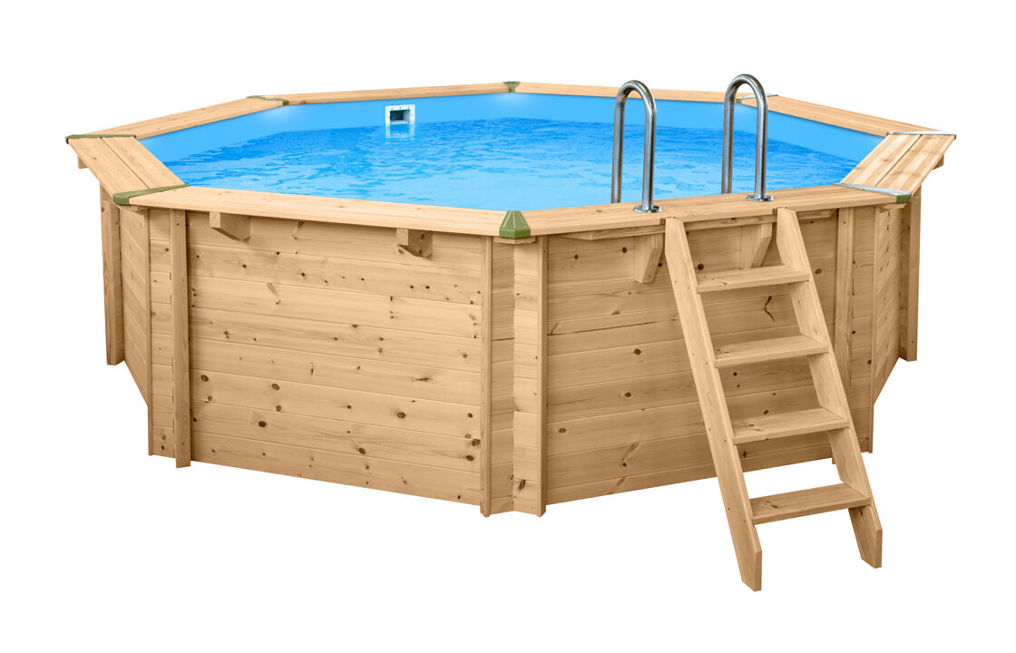 Interline Holzpool Bali Ø 440x136 cm, Basic Set