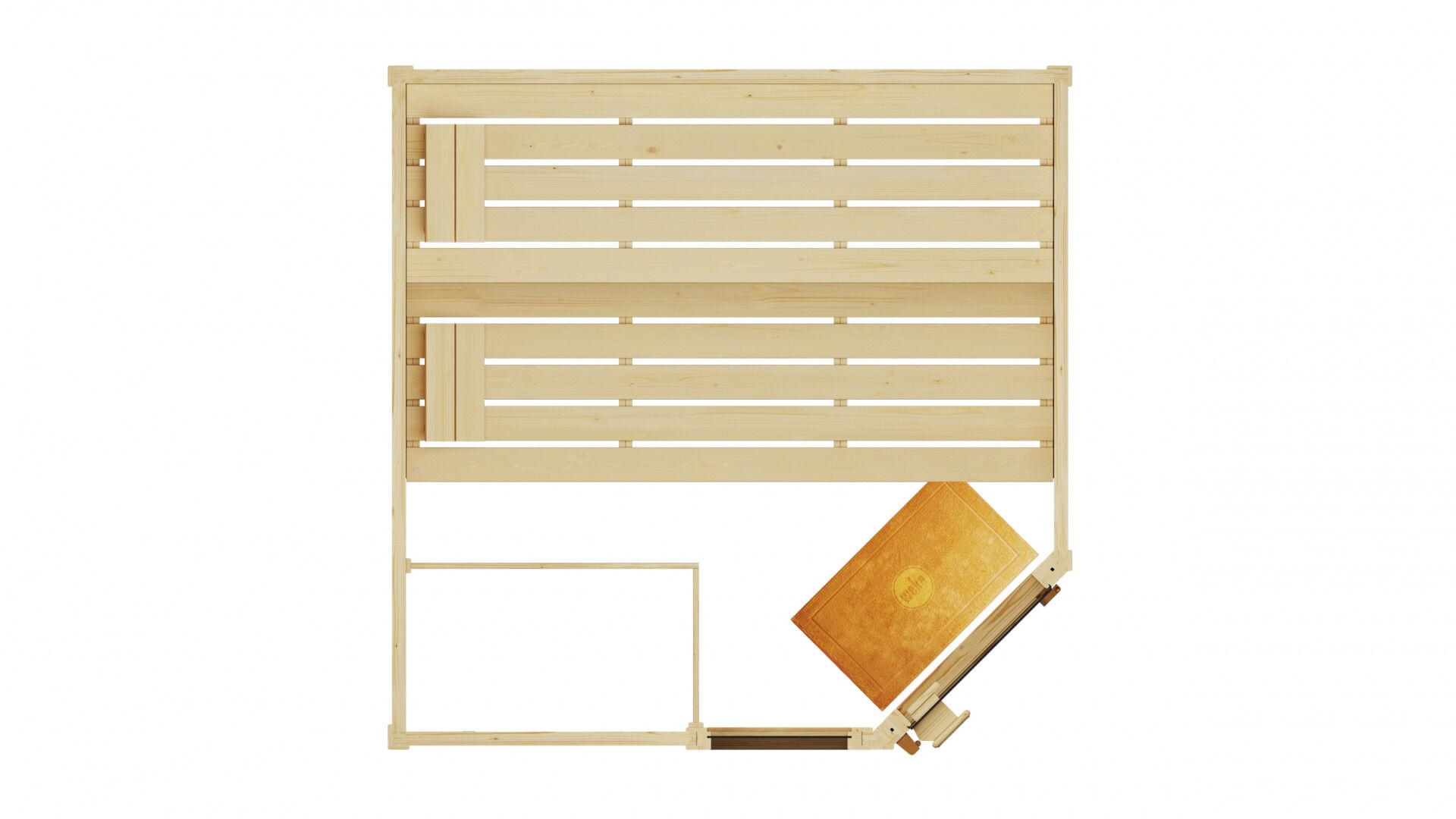 weka Massivholzsauna 38 mm VALIDA Eck 2F