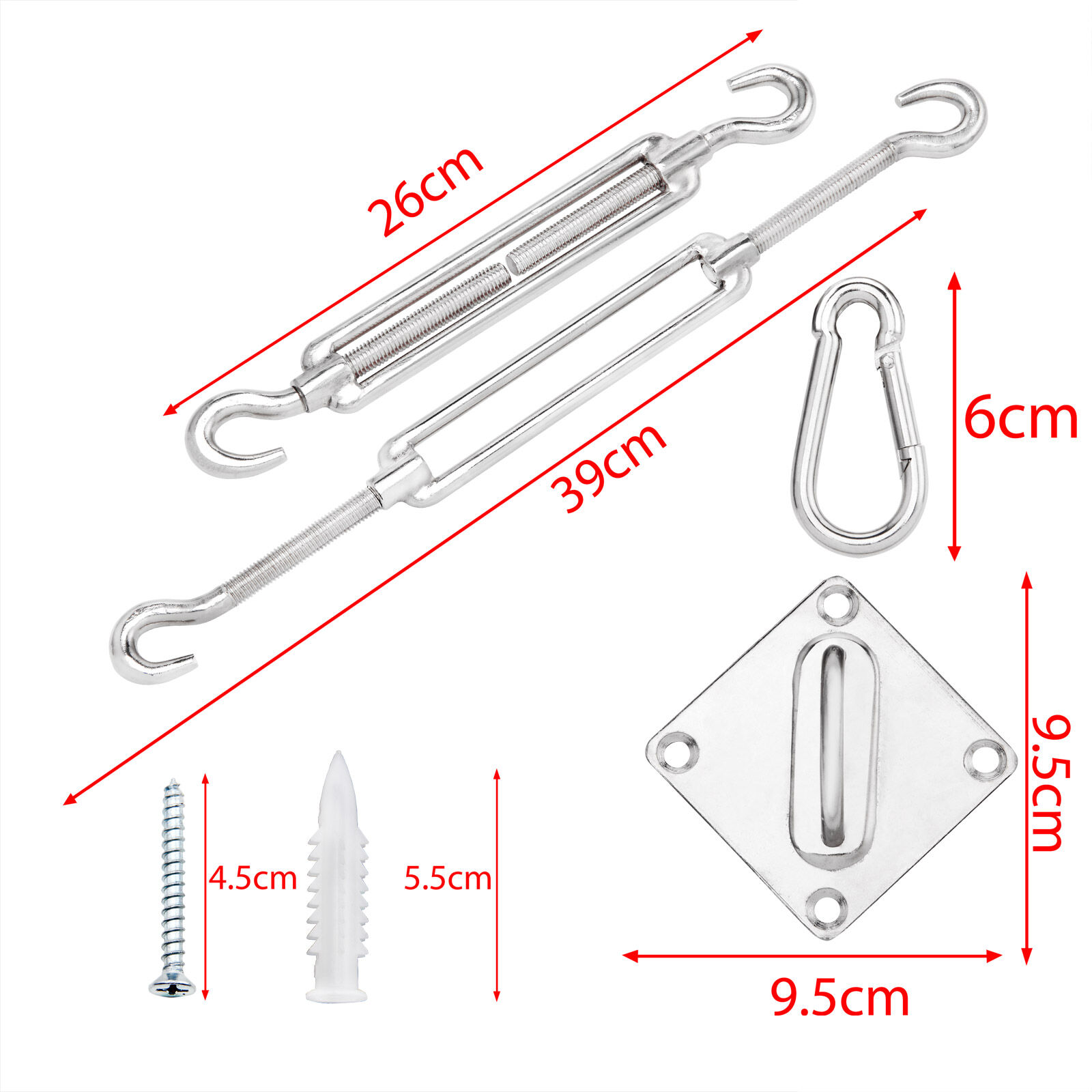 Sonnensegel Befestigungs Kit