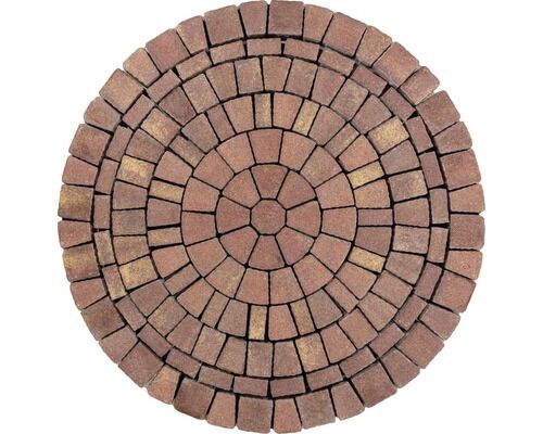 Pflasterstein Capriccio Kreis D=168 cm, 6 cm, Braun-Melange mit Fase