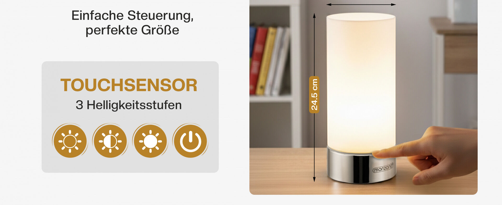 Tischlampe Golau 2er-Set Weiß