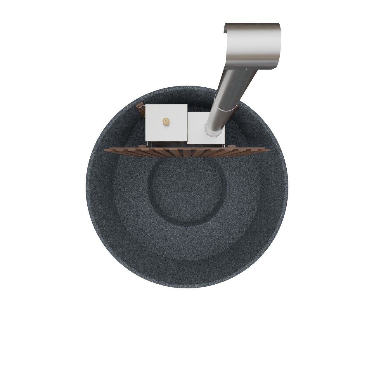 Badefass 170 Innenofen | Holzofen | Fichte | LDPE-Kunststoff-Einsatz, ohne Deckel